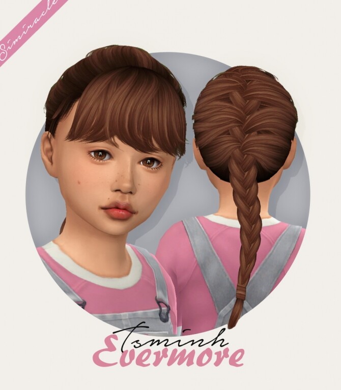 Sims 4 Tsminh Evermore Hair Kids Version at Simiracle