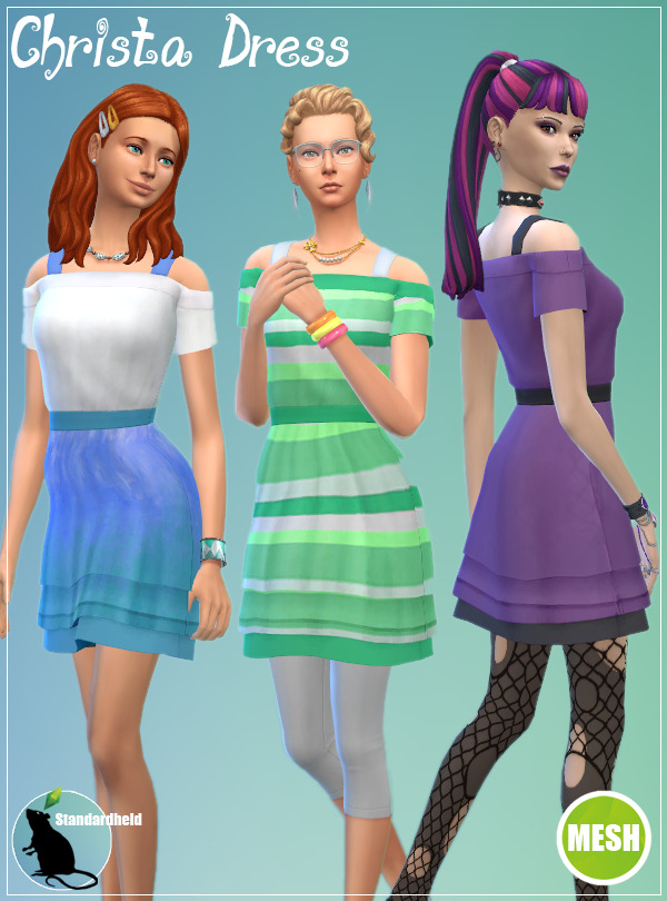 Sims 4 Christa Dress Recolor at Standardheld