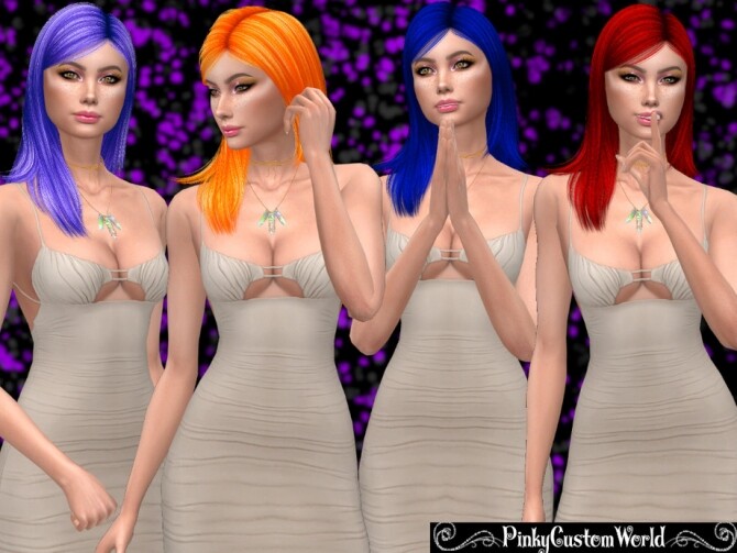 Sims 4 Recolor of Nightcrawlers Alexandra hair by PinkyCustomWorld at TSR