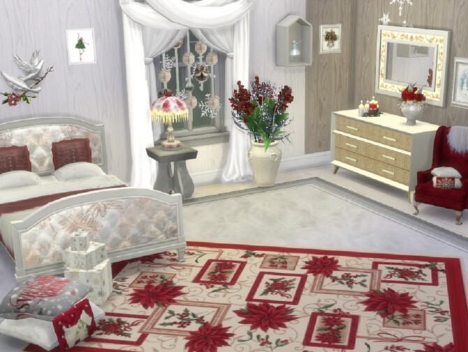 Sims 4 All Is Calm (All Is Bright) bedroom set by seimar8 at TSR