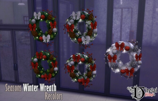 Sims 4 Recolors of the Seasons Winter Wreath at Virelai