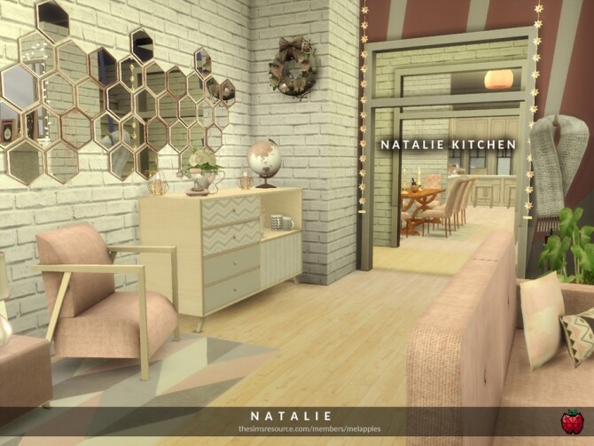 Sims 4 Natalie living room by melapples at TSR