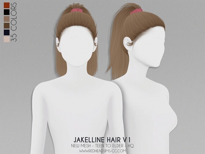 JAKELLINE HAIR V1 & V2 + KIDS AND TODDLER at REDHEADSIMS » Sims 4 Updates