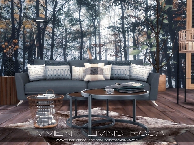 Sims 4 Vivien Living Room by Moniamay72 at TSR