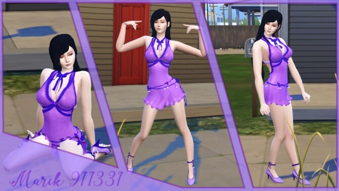 Sims 4 Tifa dress & shoes at Marik911331