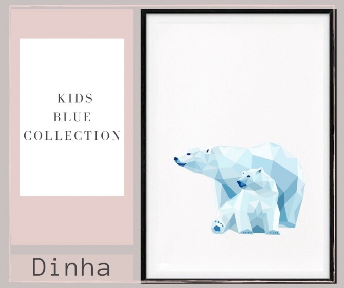 Sims 4 Kids Frame Blue Collection at Dinha Gamer
