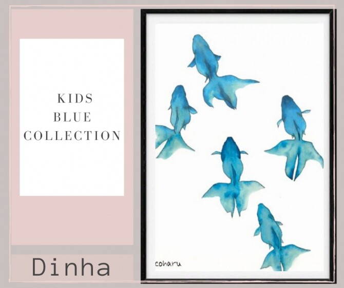 Sims 4 Kids Frame Blue Collection at Dinha Gamer