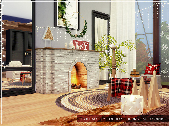 Sims 4 Holiday Time of Joy Bedroom by Lhonna at TSR