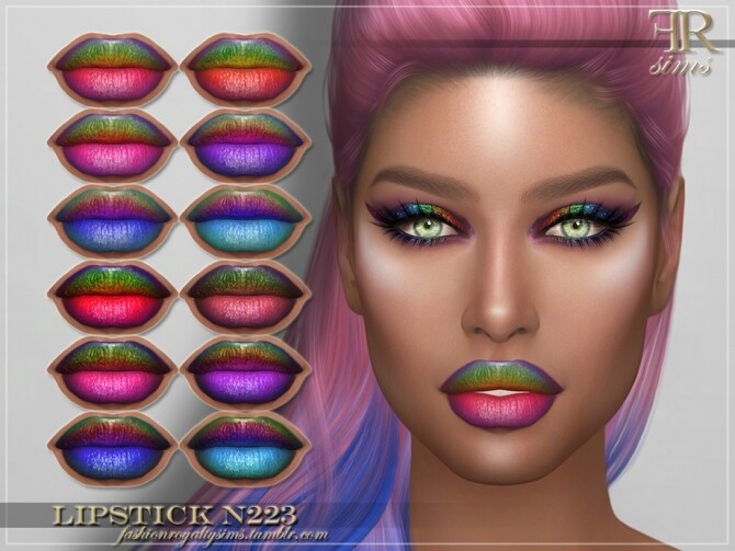 Sims 4 FRS Lipstick N223 by FashionRoyaltySims at TSR