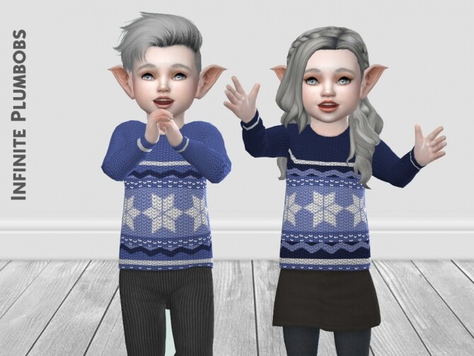 Sims 4 IP Toddler Christmas Knit Jumper by InfinitePlumbobs at TSR