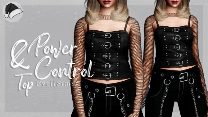 Sims 4 Power & Control Top at EvellSims