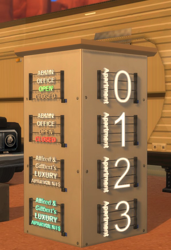 Sims 4 SMB Apartment Sign by shadowwalker777 at Mod The Sims