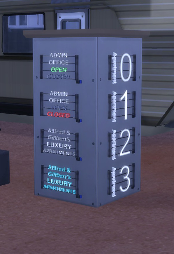 Sims 4 SMB Apartment Sign by shadowwalker777 at Mod The Sims