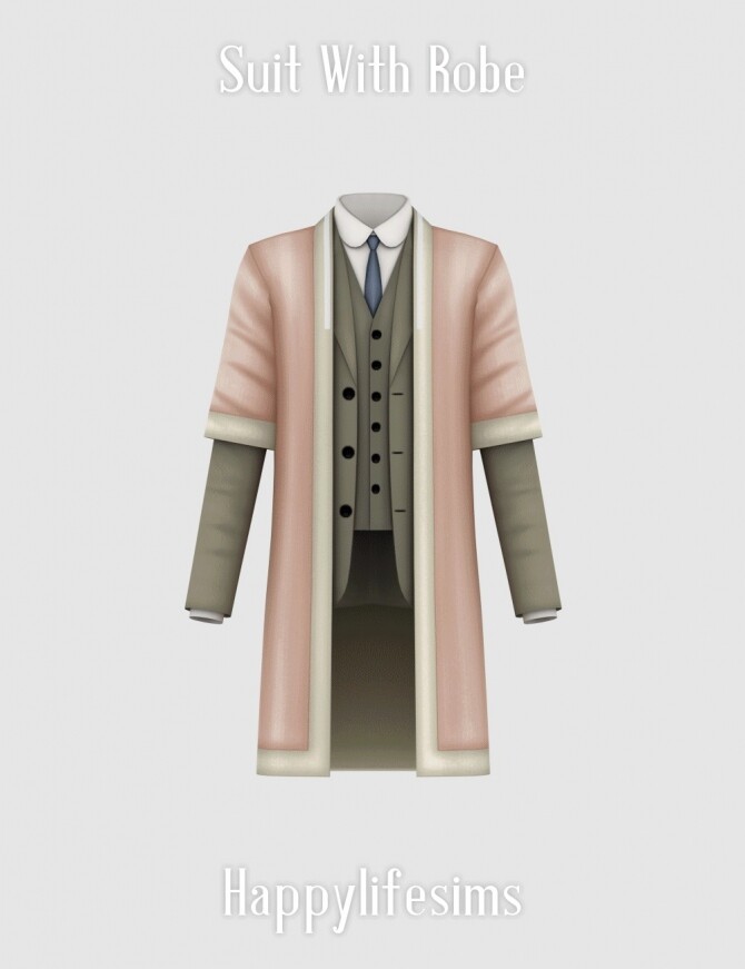 Sims 4 Suit With Robe at Happy Life Sims