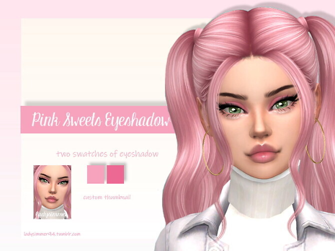 Sims 4 Pink Sweets Eyeshadow by LadySimmer94 at TSR