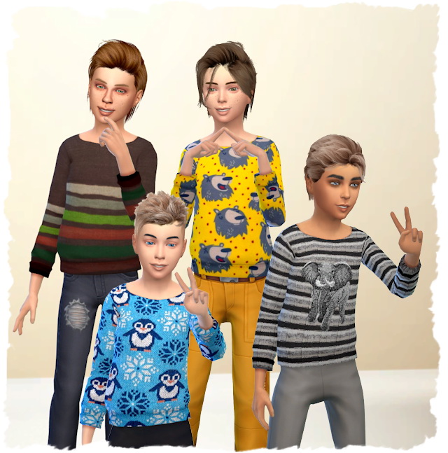 Sims 4 Sweater for kids by Chalipo at All 4 Sims