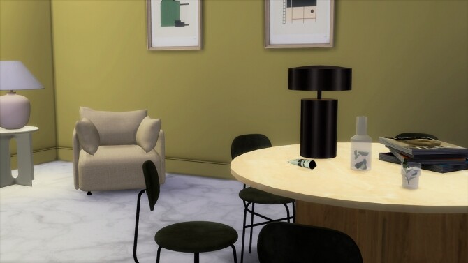 Sims 4 Column Table Lamp at Meinkatz Creations