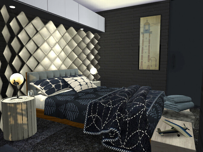 Sims 4 Brick & Steel Gunthers Bedroom by fredbrenny at TSR