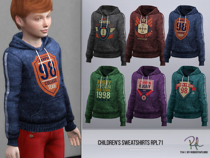 Sims 4 Childrens Sweatshirts RPL71 by RobertaPLobo at TSR