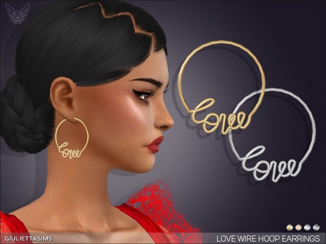 Sims 4 Love Wire Hoop Earrings at Giulietta