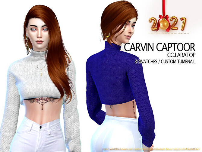 Sims 4 Lara Top by carvin captoor at TSR