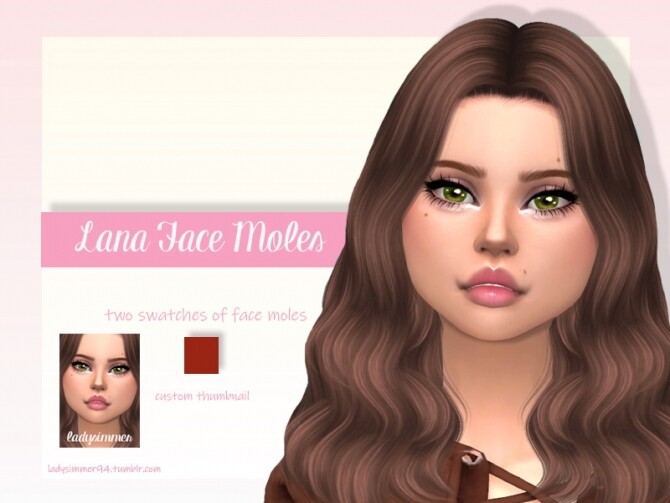 Sims 4 Lana Face Moles by LadySimmer94 at TSR