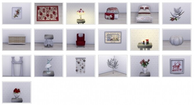 Sims 4 All Is Calm (All Is Bright) bedroom set by seimar8 at TSR