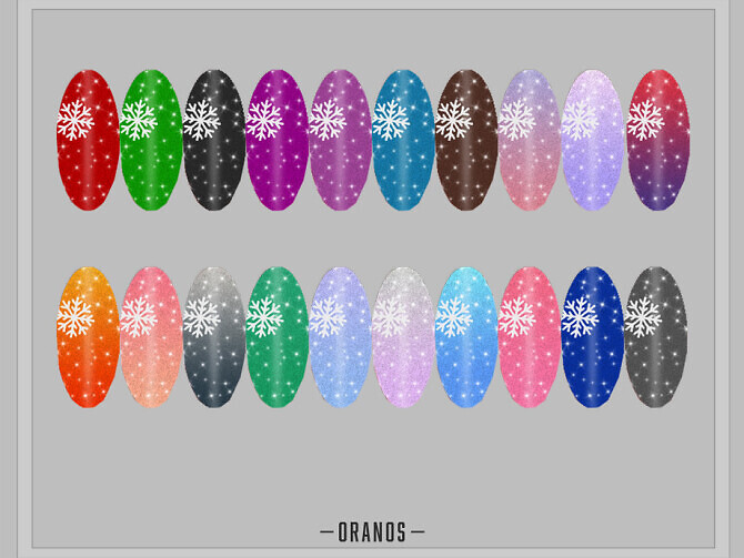 Sims 4 Snowflake Nails by OranosTR at TSR