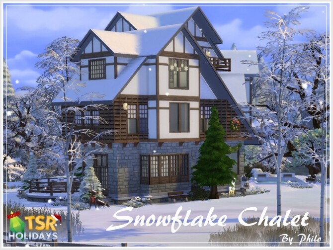Sims 4 Snowflake Chalet Holiday Wonderland by philo at TSR