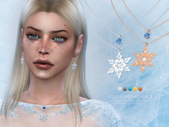 Sims 4 Cold As Ice necklace by sugar owl at TSR