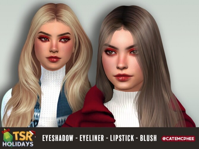 Sims 4 2020 Holiday Collab Makeup Set by catemcphee at TSR