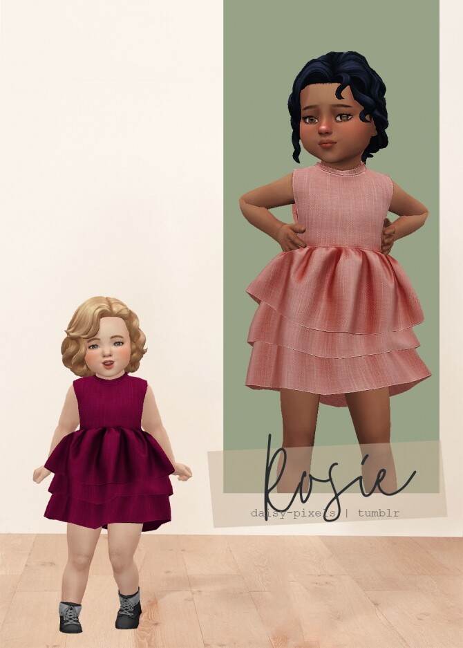 Sims 4 Rosie Dress at Daisy Pixels