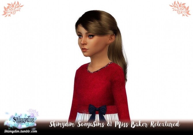 Sims 4 SonyaSims 81 Miss Baker Hair Retexture at Shimydim Sims