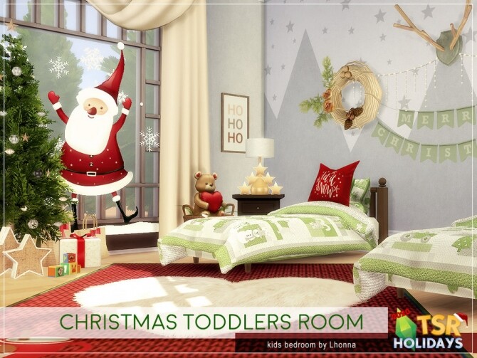 Sims 4 Christmas Toddlers Room Holiday Wonderland by Lhonna at TSR
