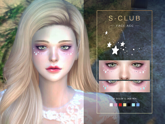 Sims 4 Stars face Acc 202002 by S Club LL at TSR