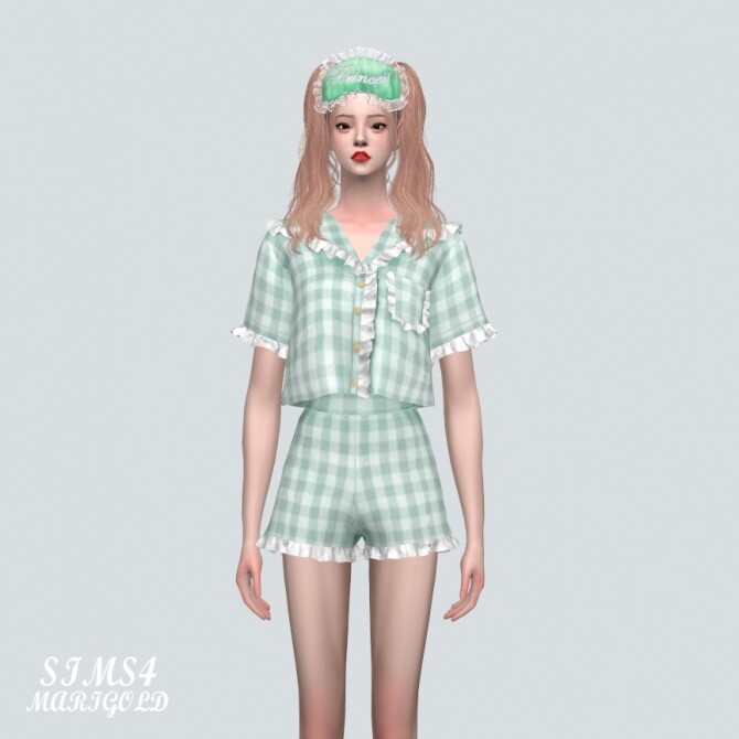 Sims 4 Frill Pajama Set at Marigold