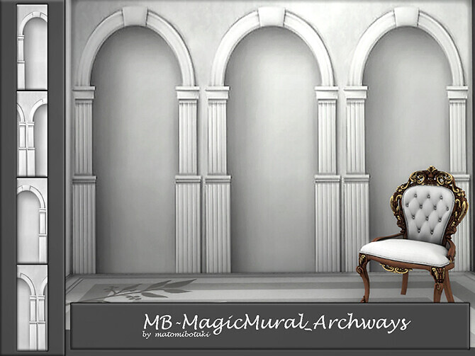 Sims 4 MB Magic Mural Archways by matomibotaki at TSR