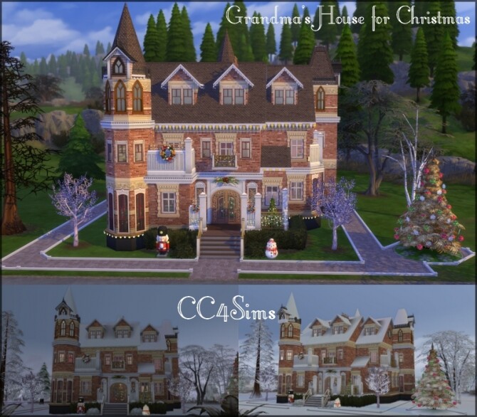 Sims 4 Grandmas house for Christmas by Christine at CC4Sims