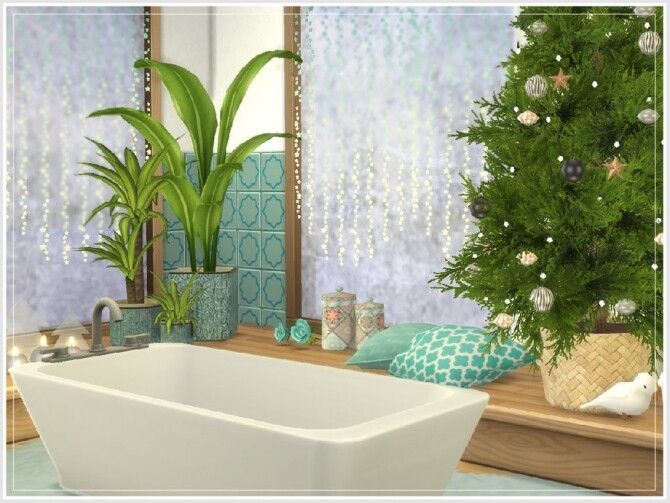 Sims 4 Holiday Wonderland Arctic Blue Bathroom by philo at TSR