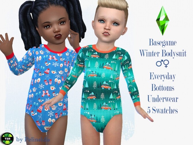 Sims 4 Toddler Winter Bodysuit by Pelineldis at TSR