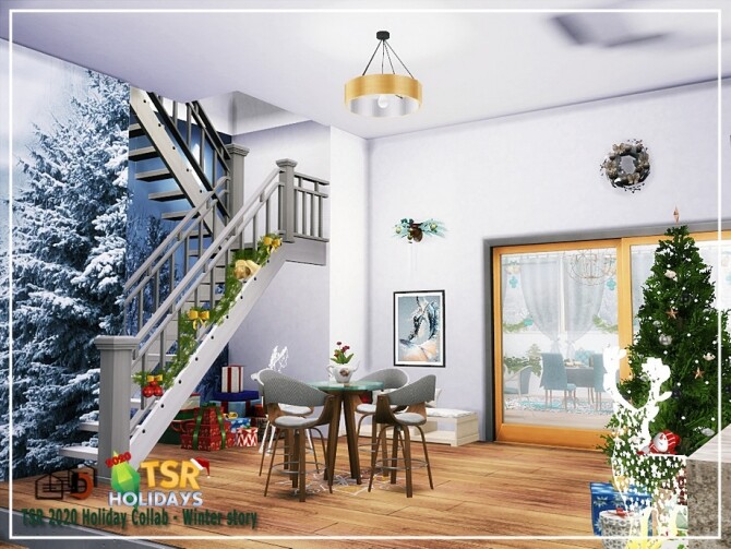 Sims 4 Winter story house Holiday Wonderland by Danuta720 at TSR