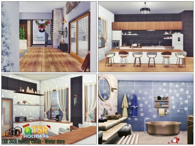 Sims 4 Winter story house Holiday Wonderland by Danuta720 at TSR