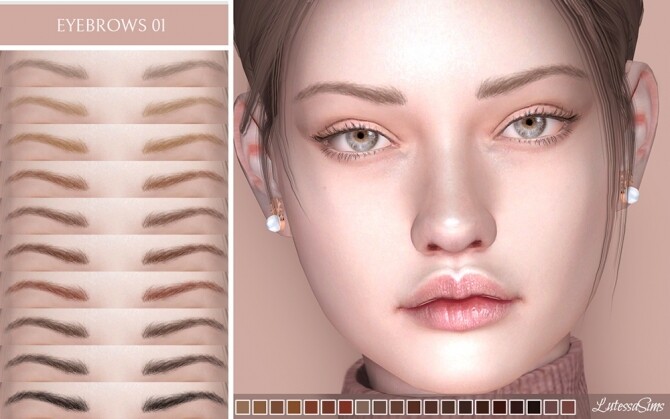 Sims 4 Eyebrows 01 at Lutessa