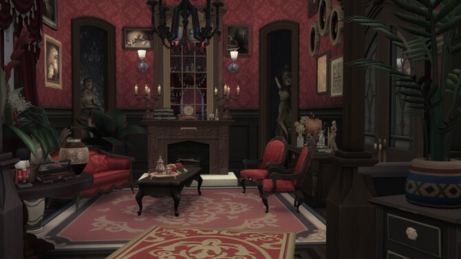 Sims 4 Sinister Gothic Victorian Home at SimKat Builds