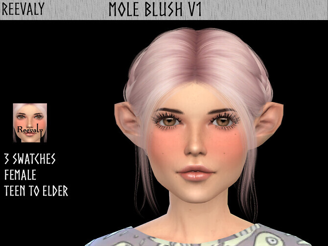 Sims 4 Mole Blush V1 by Reevaly at TSR