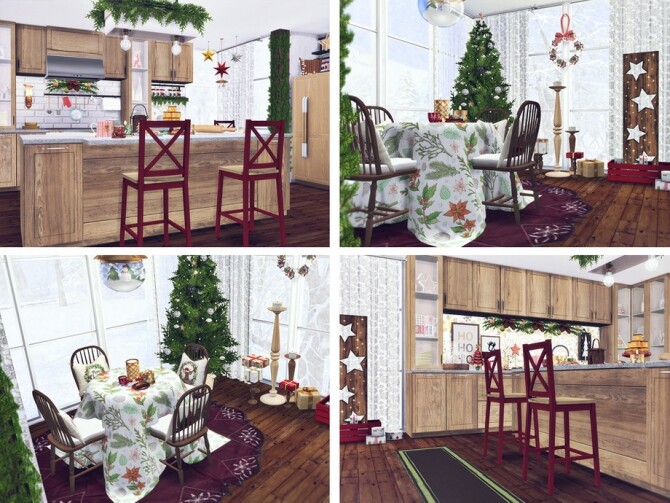 Sims 4 Ginger Kitchen Holiday Wonderland by Rirann at TSR