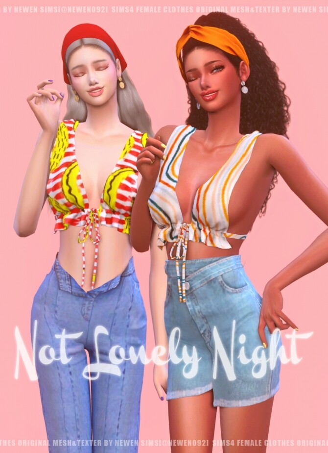 Sims 4 Not Lonely Night Set at NEWEN