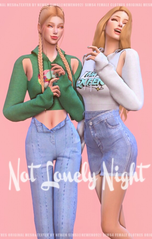Sims 4 Not Lonely Night Set at NEWEN