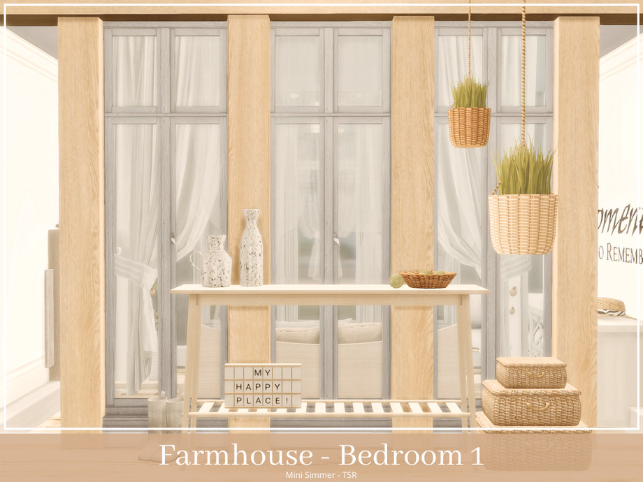 Farmhouse Bedroom 1 by Mini Simmer at TSR » Sims 4 Updates