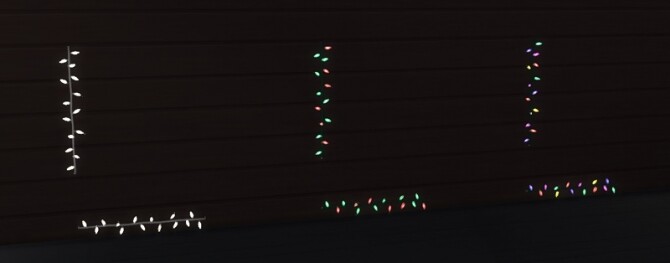 Sims 4 Honeywell’s Holiday Roof Lights set conversion at Virelai